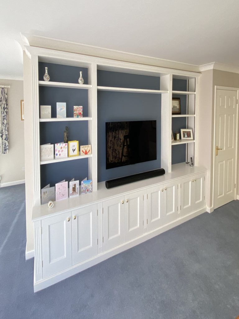 Bespoke fitted bookcase and storage cupboards david matthews